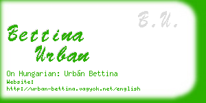 bettina urban business card