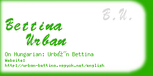 bettina urban business card